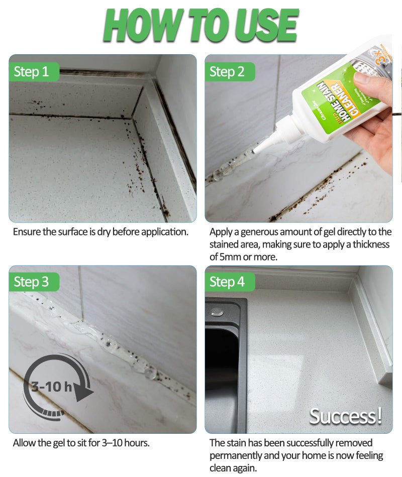 Home Remover Gel, Powerful Washing Machine Gasket Cleaner, Heavy Duty Cleaning Solution for Washing Machine, Refrigerator Strips, Bathroom Grout, Tiles, Sink, Shower - 5 Fl.Oz - Image 5